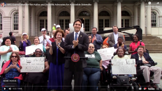 Accessible Sidewalks Rally with Council Member Ben Kallos