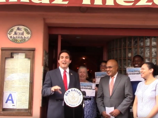 Ben Kallos in Front of Small Business